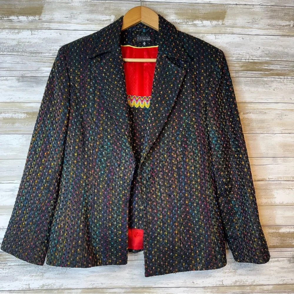 Vintage Juliana Collezione Women’s Tweed Blazer And Top Size 12